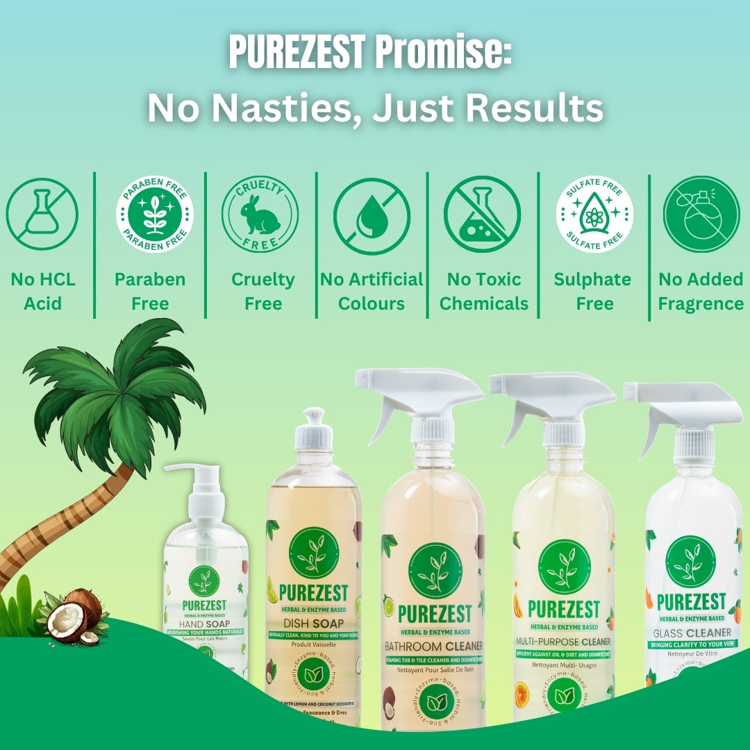 PUREZEST Complete Cleaning Kit Pro – The Ultimate Eco-Friendly Cleaning Combo for Every Corner of Your Home