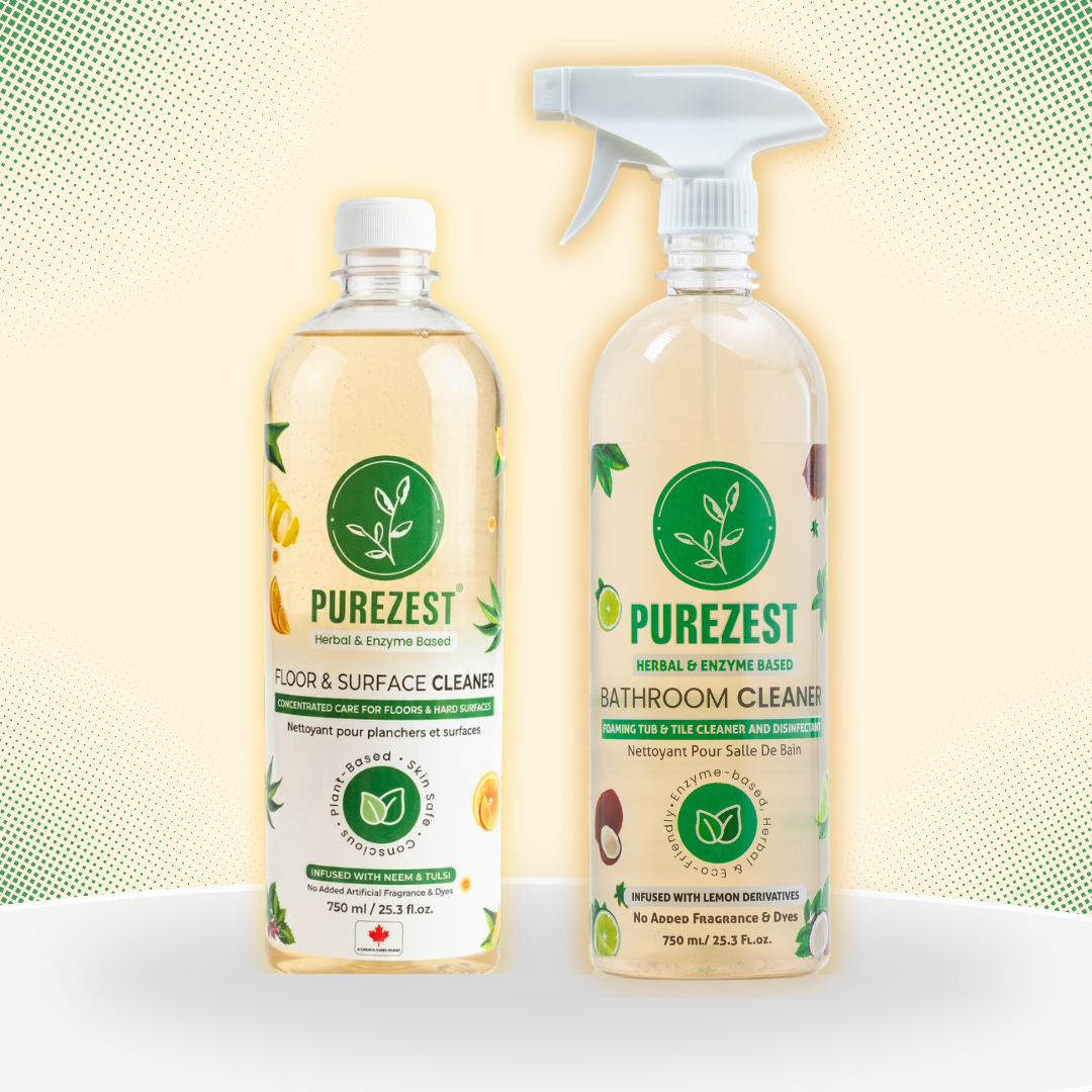 PUREZEST Streak-Free Glass & Bathroom Cleaner Duo | Removes Soap Scum
