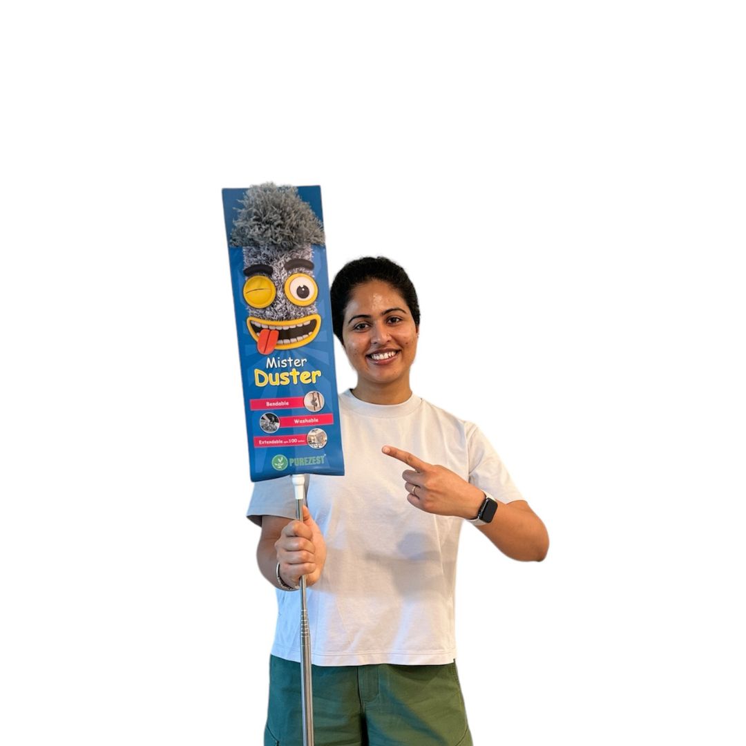 PUREZEST Mister Duster - Bendable & Extendable Duster | 100in Long | Washable | Microfiber